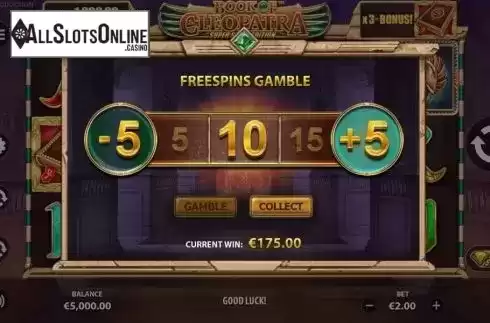 Free Spins Gamble. Book of Cleopatra Super Stake Edition from StakeLogic