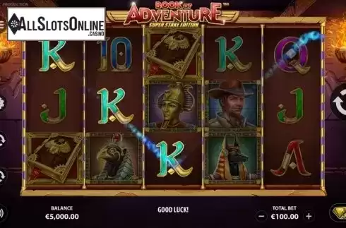 Win Screen. Book of Adventure Super Stake Edition from StakeLogic