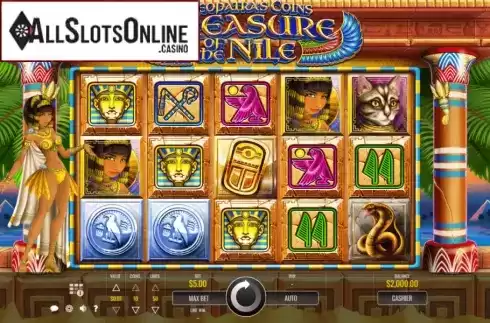 Reel Screen. Cleopatra's Coins Treasure of the Nile from Rival Gaming
