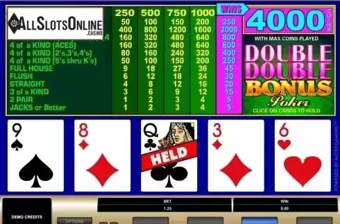 Game Screen. Double Double Bonus Poker (Microgaming) from Microgaming