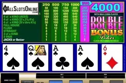 Game Screen. Double Double Bonus Poker (Microgaming) from Microgaming