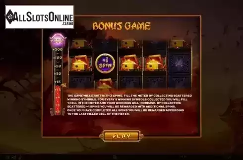 Bonus screen