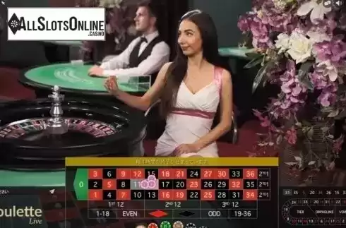Game Screen. Roulette Live Casino (Evolution Gaming) from Evolution Gaming