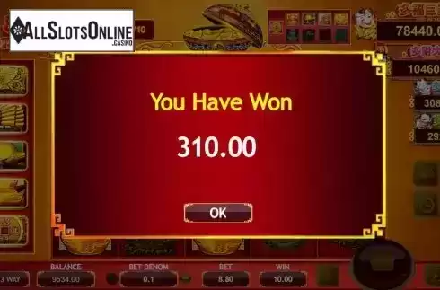 Total Win in Free Spins Screen