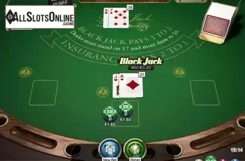 Game Screen. Blackjack Professional Series Low Limit from NetEnt