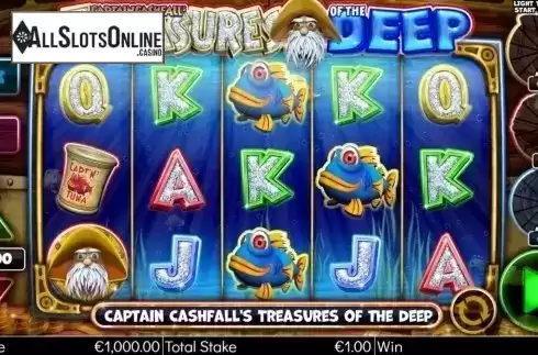 Reel Screen. Captain Cashfall's Treasures of the Deep from Storm Gaming