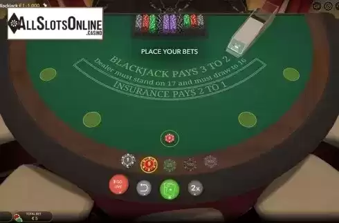 Reels screen. First Person Blackjack (Evolution Gaming) from Evolution Gaming