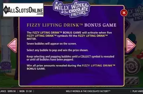 Bonus game rules screen 2