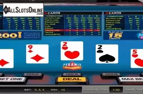 Win Screen. Pyramid Poker Bonus Deluxe (Nucleus Gaming) from Nucleus Gaming