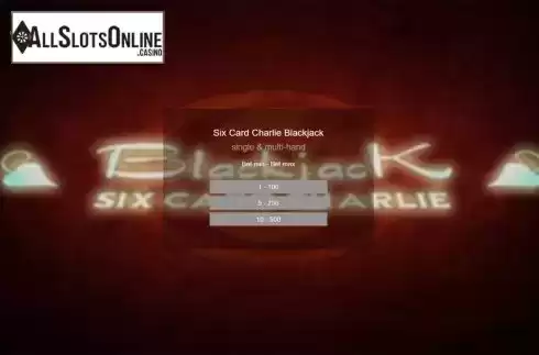 Intro screen. Six Card Charlie Blackjack (Espresso Games) from Espresso Games