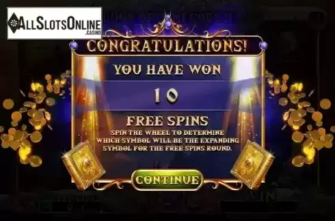 Free Spin Win Screen