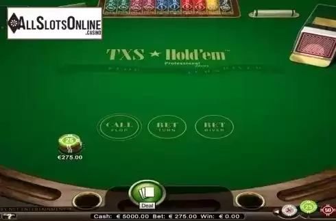 Game Screen. Texas Holdem Professional Series High Limit from NetEnt