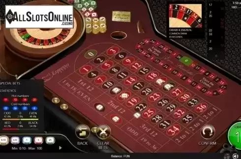 Game Screen 1. Global Euro Roulette (Espresso Games) from Espresso Games