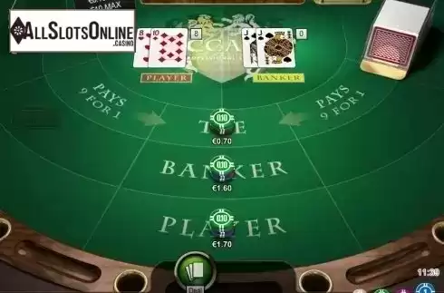 Game Screen. Baccarat Professional Series Low Limit from NetEnt