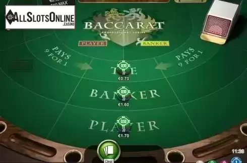 Game Screen. Baccarat Professional Series Low Limit from NetEnt