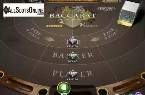Game Screen. Baccarat Professional Series VIP from NetEnt