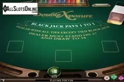 Game Screen. Double Exposure Blackjack Professional Series Low Limit from NetEnt