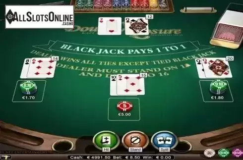 Game Screen. Double Exposure Blackjack Professional Series Low Limit from NetEnt