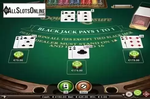 Game Screen. Double Exposure Blackjack Professional Series High Limit from NetEnt