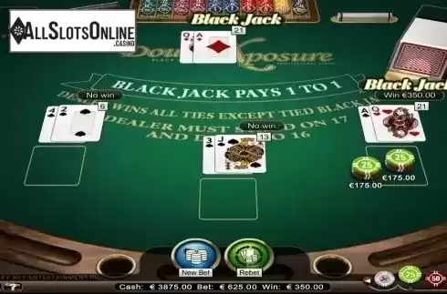 Game Screen. Double Exposure Blackjack Professional Series High Limit from NetEnt