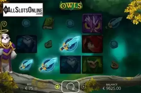 Win screen. Owls from Nolimit City