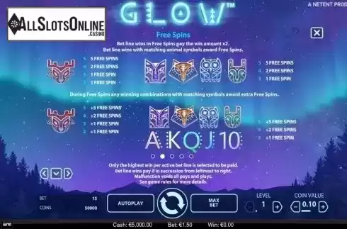 Screen7. Glow from NetEnt