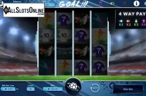 Multiplying paylines screen. Goal!!! (Booming Games) from Booming Games