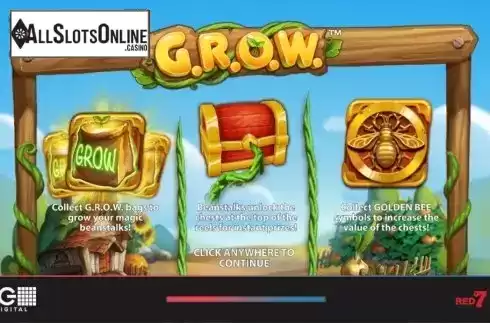 Start Screen. Grow from Red7