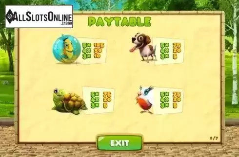 Paytable 2. Pets (Pariplay) from Pariplay