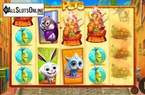 Free Spins screen. Pets (Pariplay) from Pariplay