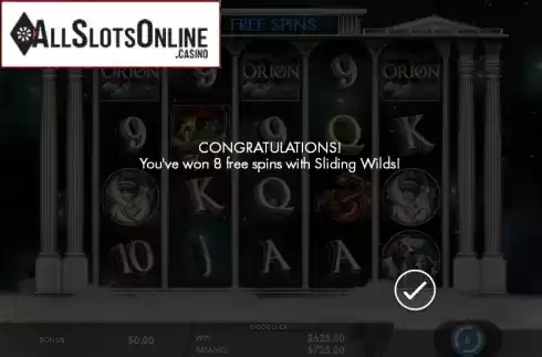Free spins. Orion from Genesis