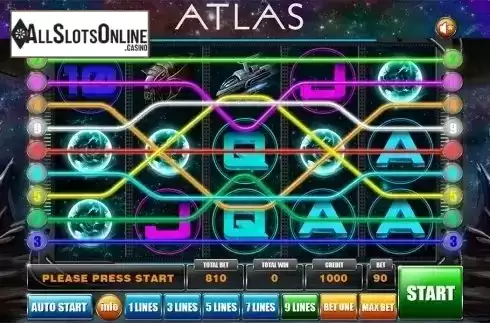 Reels screen. Atlas from GameX