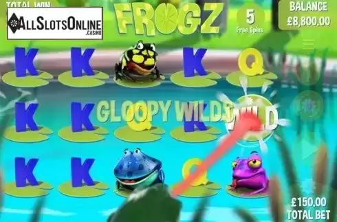 Gloopy wilds screen. Frogz from Games Warehouse