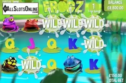 Sticky wild screen. Frogz from Games Warehouse