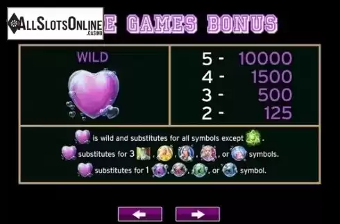 Paytable 1. Love_U from High 5 Games