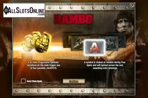 Game features. Rambo (iSoftBet) from iSoftBet