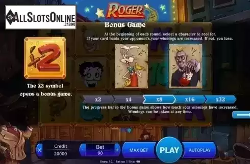 Paytable 3. Roger from X Play