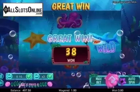 Win Screen. Shark! from TOP TREND GAMING