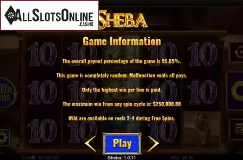 Game information . Sheba from Bla Bla Bla Studious