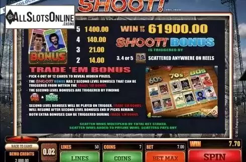 Screen2. Shoot! from Microgaming