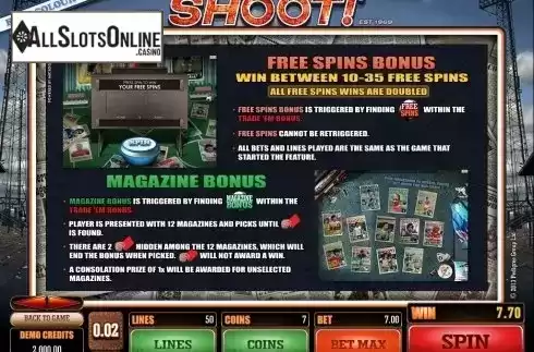 Screen3. Shoot! from Microgaming