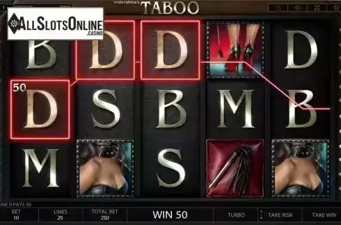 Win. Taboo from Endorphina