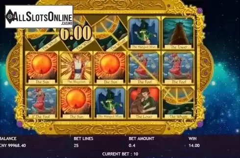 Win Screen. Tarot from Triple Profits Games