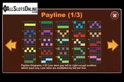 Paylines. Tarot from Triple Profits Games