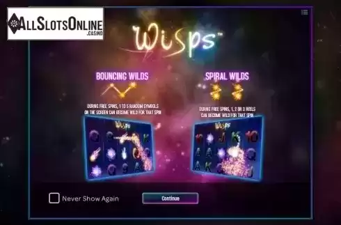 Game features. Wisps from iSoftBet