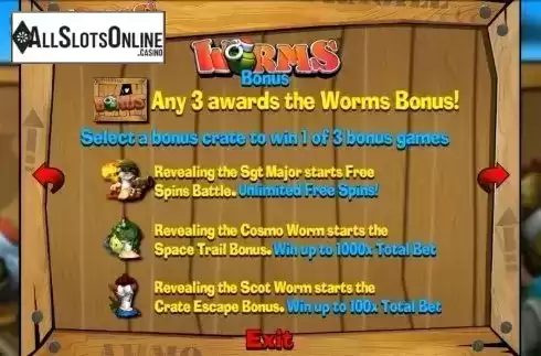 Screen3. Worms (Blueprint) from Blueprint