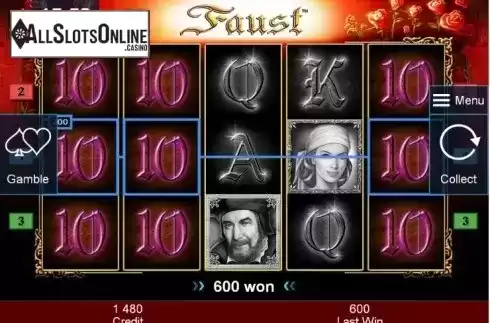 Free Spins screen 2. Faust from Greentube
