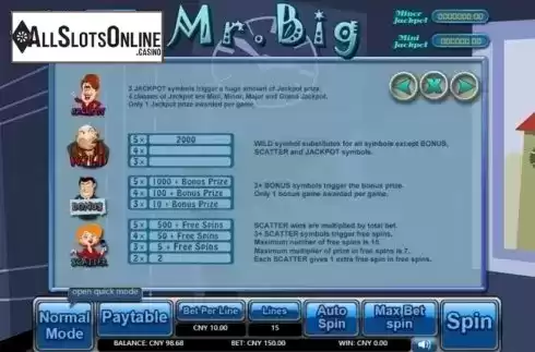 Features. Mr. Big from Aiwin Games