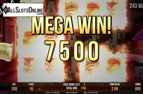 Mega win screen. Narcos from NetEnt