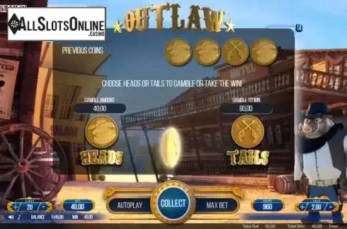 Gamble screen. Outlaw from We Are Casino